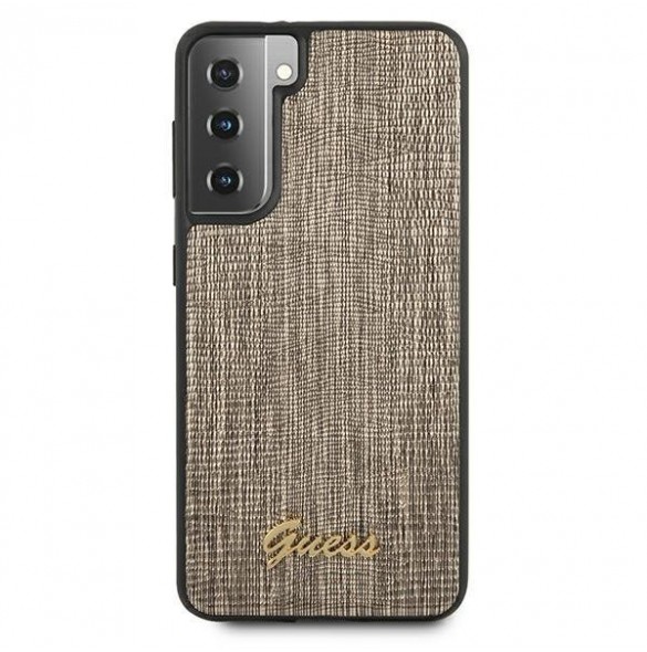 Guld och mycket snyggt skal Samsung Galaxy S21 5G.