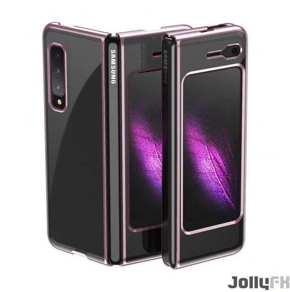 Rosa och mycket snyggt fodral Samsung Galaxy Fold.