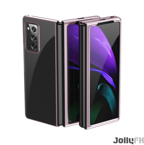 Rosa och väldigt snyggt skal Samsung Galaxy Z Fold 2 5G.