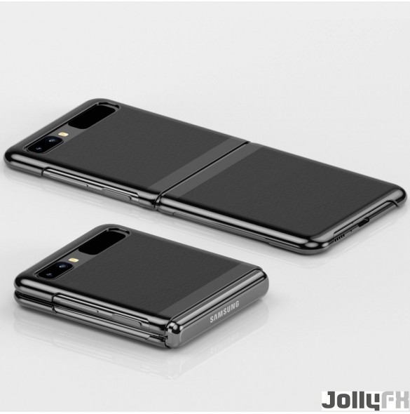Blå och mycket snyggt skal Samsung Galaxy Z Flip.