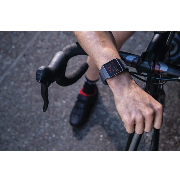 Ionic Fitbit Smartklocka med coachning, pulsmätare, GPS och musik - Grå