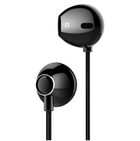 Baseus Encok H06 Lateral Earphones Earbuds Headphones with Remote Control (NGH06-01) - Svart