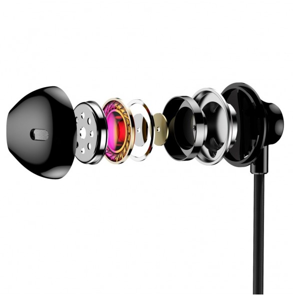 Baseus Encok H06 Lateral Earphones Earbuds Headphones with Remote Control (NGH06-01) - Svart