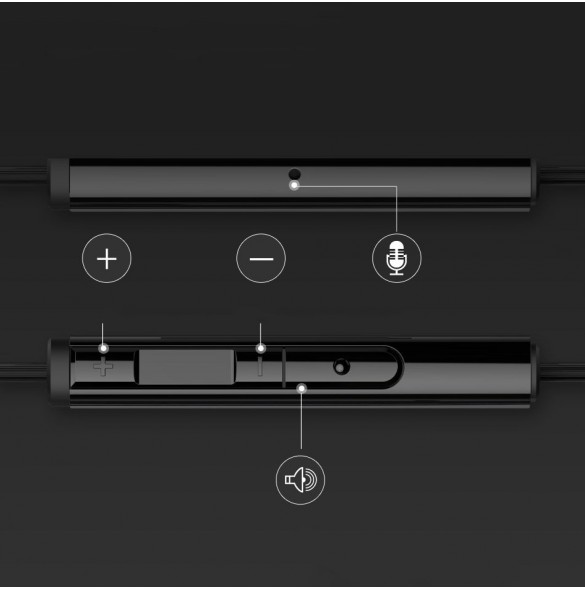 Baseus Encok H06 Lateral Earphones Earbuds Headphones with Remote Control (NGH06-01) - Svart