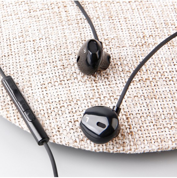Baseus Encok H06 Lateral Earphones Earbuds Headphones with Remote Control (NGH06-01) - Svart