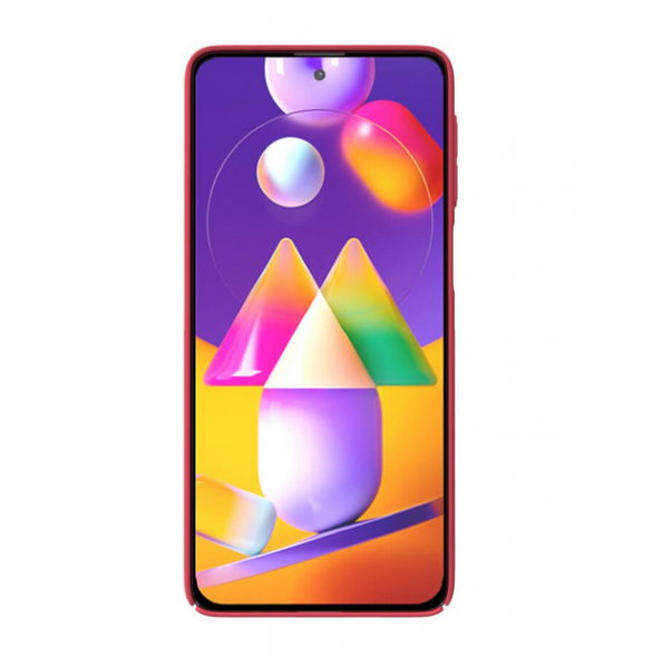 Rött och väldigt snyggt skal Samsung Galaxy M31s.