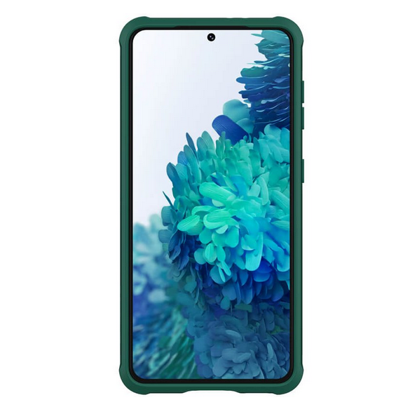 Djupt grönt och mycket snyggt skal Samsung Galaxy S21.