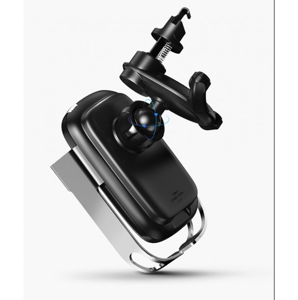 Baseus Rock Smart Vehicle Bracket Wireless Charger10W with Infrared -Black (WXHW01-01)