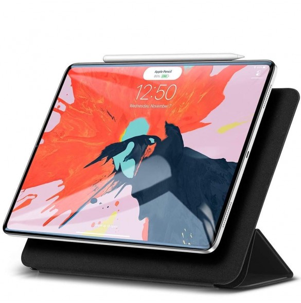 Svart och mycket snyggt fodral iPad Pro 12.9 2018/2020.