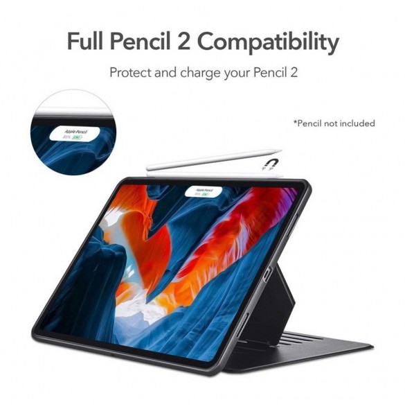 Svart och mycket snyggt fodral iPad Pro 12.9 2021.