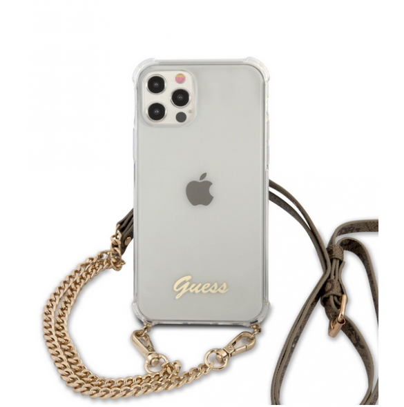 Med detta skal kommer du att vara lugn för iPhone 12 Pro Max och mycket snyggt skydd från Guess.