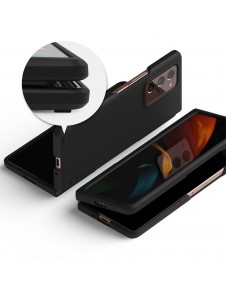 Matt svart och mycket snyggt skal Samsung Galaxy Z Fold 2 5G.