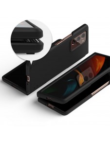 Matt svart och mycket snyggt skal Samsung Galaxy Z Fold 2 5G.