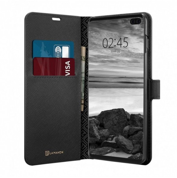 Svart och väldigt snyggt skydd till Samsung Galaxy S10.