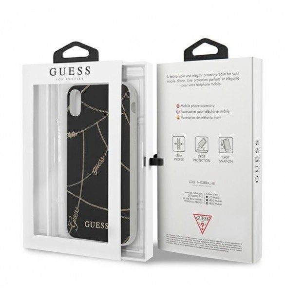 Guess hårt fodral GUHCI65PCUCHBK  iPhone XS Max - Svart