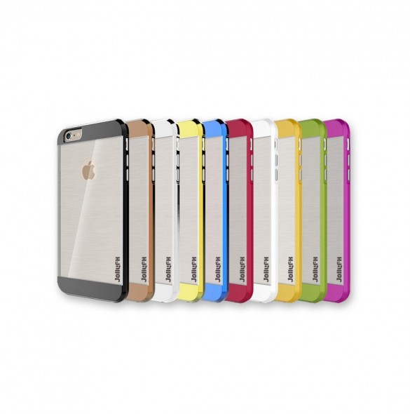 JollyFX TPU Väska Metal Design Dual Layer Armor Cover till iPhone 8, iPhone 7 - Kaffe