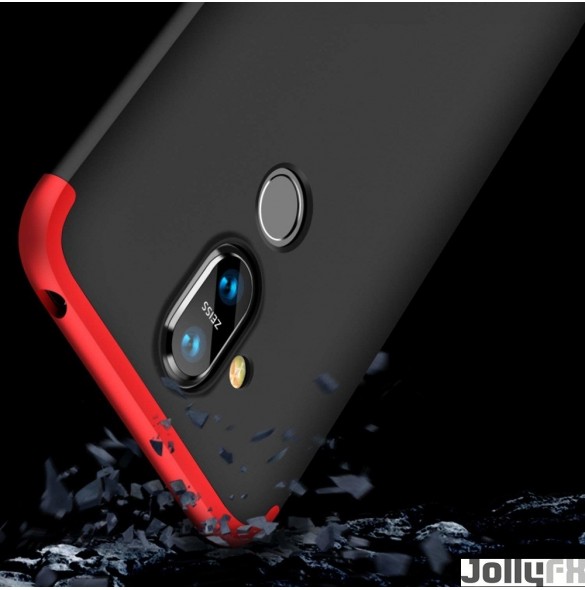 Svart-rött och väldigt snyggt skydd till Nokia 8.1 / Nokia X7.