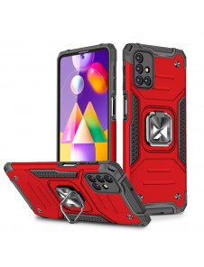 Rött och mycket snyggt skal Samsung Galaxy M31s.