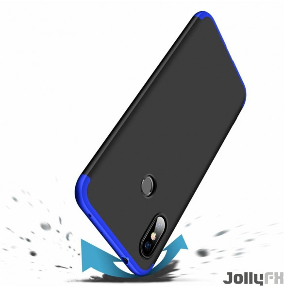 Svartblå och väldigt snyggt skydd till Xiaomi Redmi Note 6 Pro.