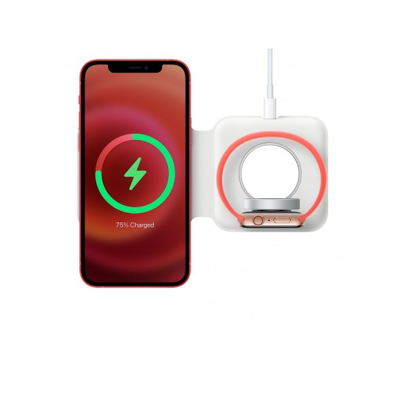 Apple MagSafe Duos Charger Trådlös laddningsmatta magnetisk MHXF3ZM/A - vit