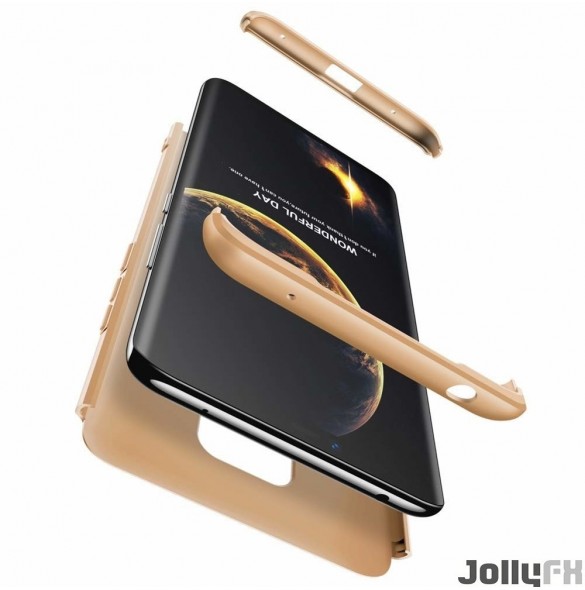 Guld och väldigt snyggt skydd för Huawei Mate 20 Pro.