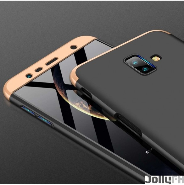 Svartguld och mycket snyggt skydd till Samsung Galaxy J6 Plus 2018 J610.