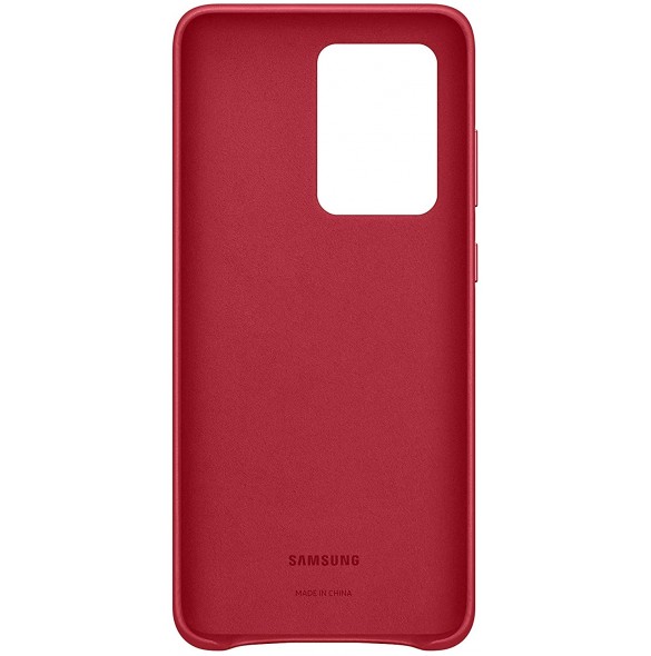 Samsung EF-VG988LRE läderfodral äkta läder väska till Samsung Galaxy S20 Ultra - Röd
