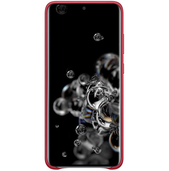 Samsung EF-VG988LRE läderfodral äkta läder väska till Samsung Galaxy S20 Ultra - Röd