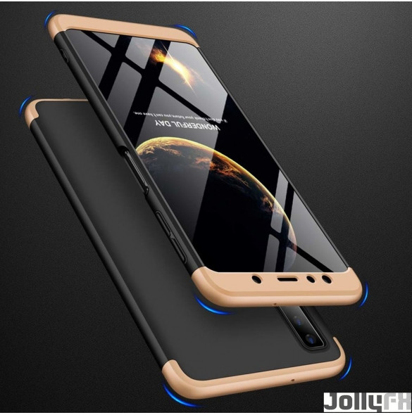 Svartguld och väldigt snyggt skydd till Samsung Galaxy A7 2018 A750.