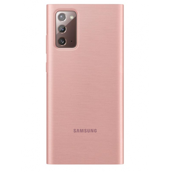 Samsung Clear View Stående Skal med Intelligent Display för Samsung Galaxy Note 20 - Brun-koppar (Mystic Bronze)(EF-ZN980CAEGEU)