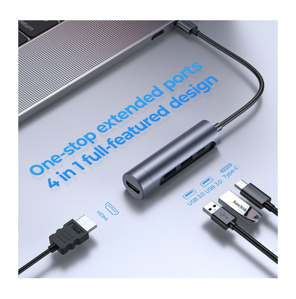 - 2x USB 3.0 + HDMI + USB-C-funktion