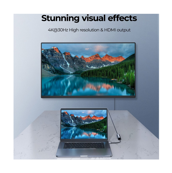 - USB 3.0: 5 Gbps
- HDMI: 4K / 30Hz