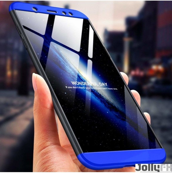 Svartblå och väldigt snyggt skydd till Samsung Galaxy A6 Plus 2018 A605.