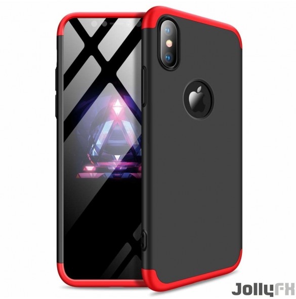 Svart-rött och väldigt snyggt skydd till iPhone XS Max.