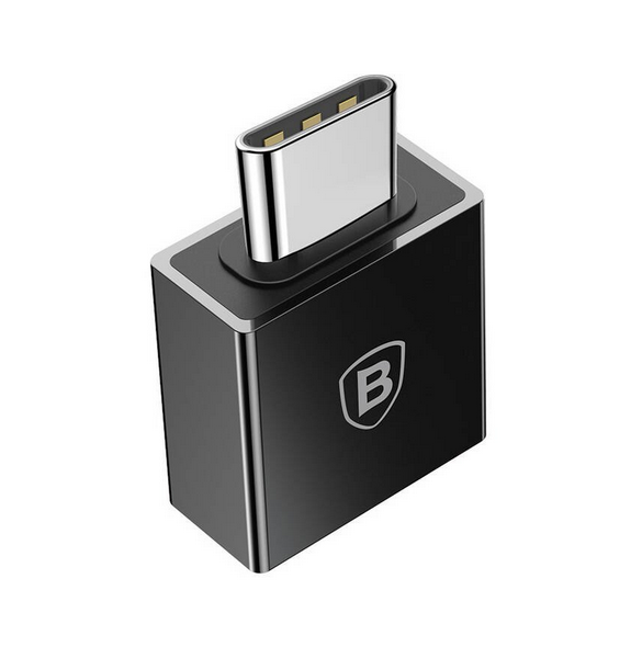 Anslut en klar USB-C-USB-A-omvandlare i version 3.0.
