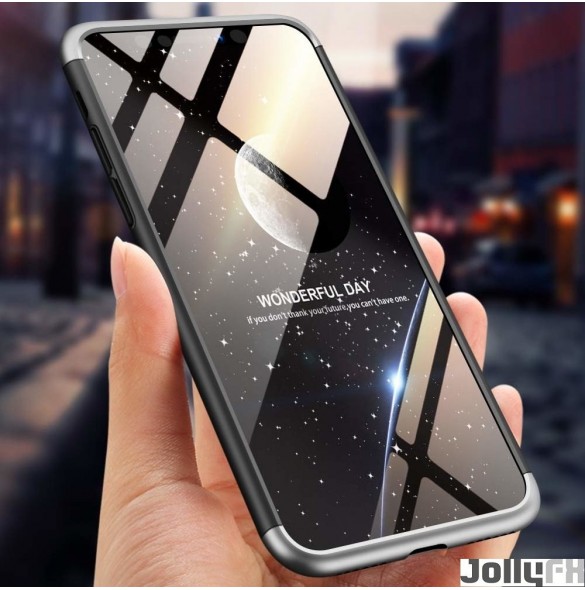 Svart-silver och väldigt snyggt skydd till iPhone XS Max.