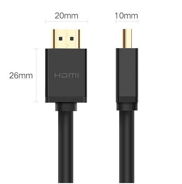 Ugreen HDMI cable 4K 30 Hz 3D 10 m black (HD104 10110)