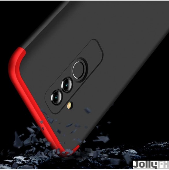 Svart-rött och väldigt snyggt skydd för Huawei Mate 20 Lite.