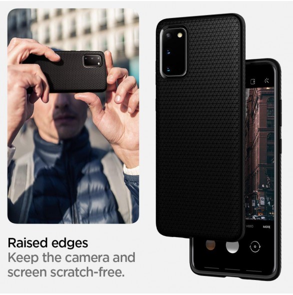 Spigen Liquid Air Samsung Galaxy S20 Plus - Svart Mate