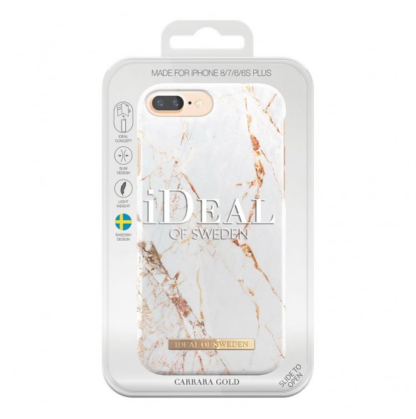 Ideal Fashion Case till iPhone 6 Plus / 6s Plus / iPhone 7 Plus / iPhone 8 Plus - Carrara Gold