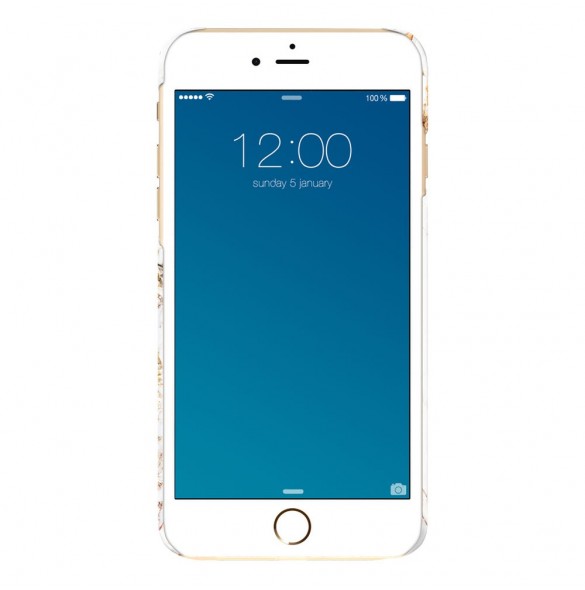 Ideal Fashion Case till iPhone 6 Plus / 6s Plus / iPhone 7 Plus / iPhone 8 Plus - Carrara Gold