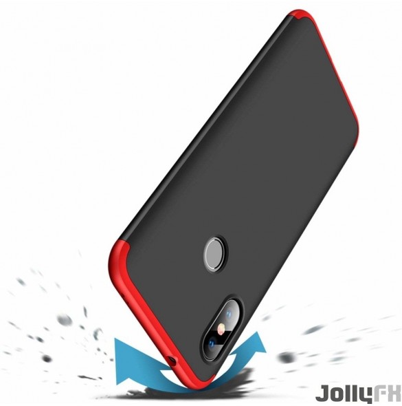 Svart-rött och väldigt snyggt skydd för Xiaomi Mi A2 Lite / Redmi 6 Pro.