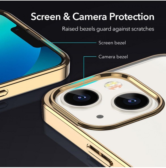 Guld och väldigt stilrent skal till iPhone 13.