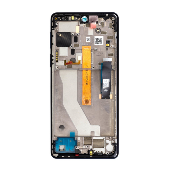 Motorola Edge 20 Pro LCD-skärm + pekenhet + främre skal - Midnattsblå (Service Pack)