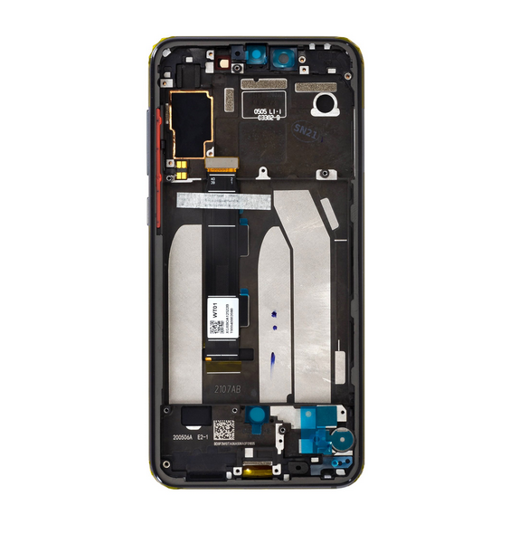 Xiaomi Mi 9 SE LCD-skärm + Touch Unit + Front Cover - Svart (Service Pack)