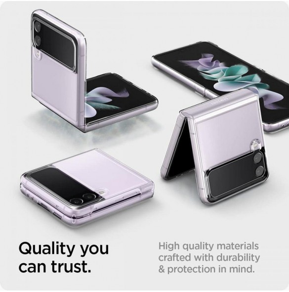 Med detta fodral kommer du att vara lugn för Samsung Galaxy Flip 3 och väldigt snyggt skydd från Spigen.