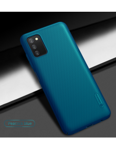 Påfågelblått och väldigt stilrent skal Samsung Galaxy A03s.