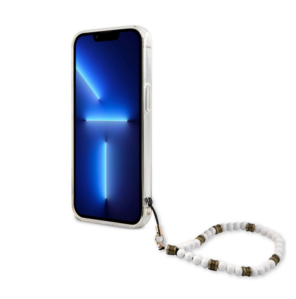 Med detta skal kommer du att vara lugn för iPhone 13 Mini och väldigt snyggt skydd från Guess.