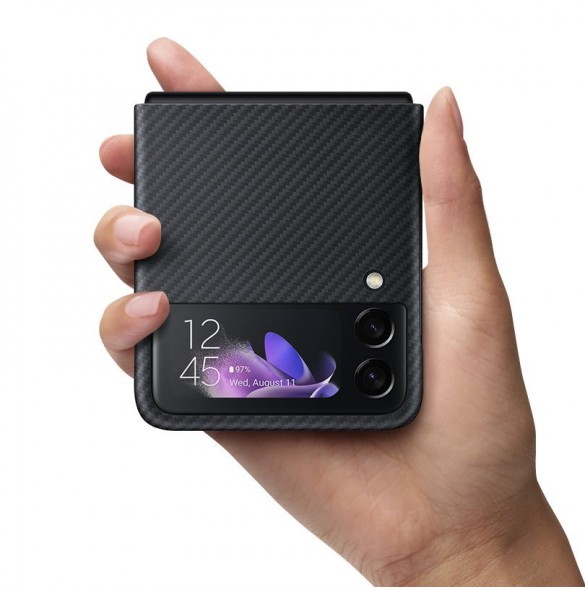 Samsung Aramid Cover-fodral till Samsung Galaxy Z Flip 3 - Svart (EF-XF711SBEGWW)