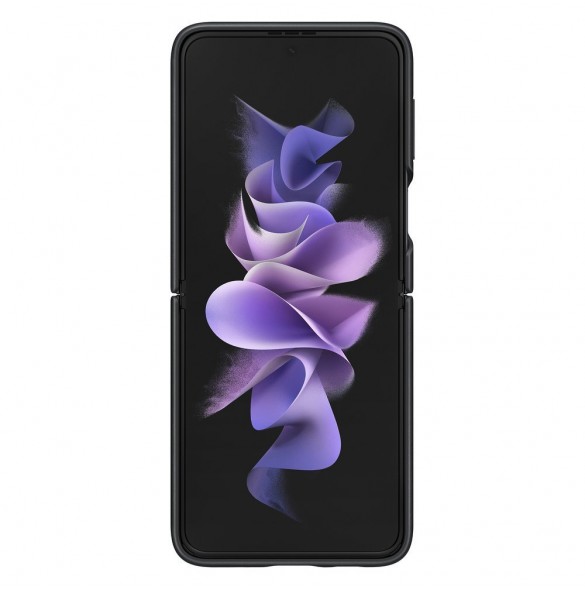 Samsung Leather Cover-fodral till Samsung Galaxy Z Flip 3 - Svart (EF-VF711LBEGWW)